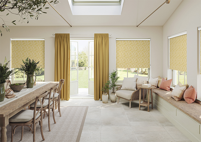 Falling Leaves, Citrine - Twist&Fit Roller Blind - Image 8